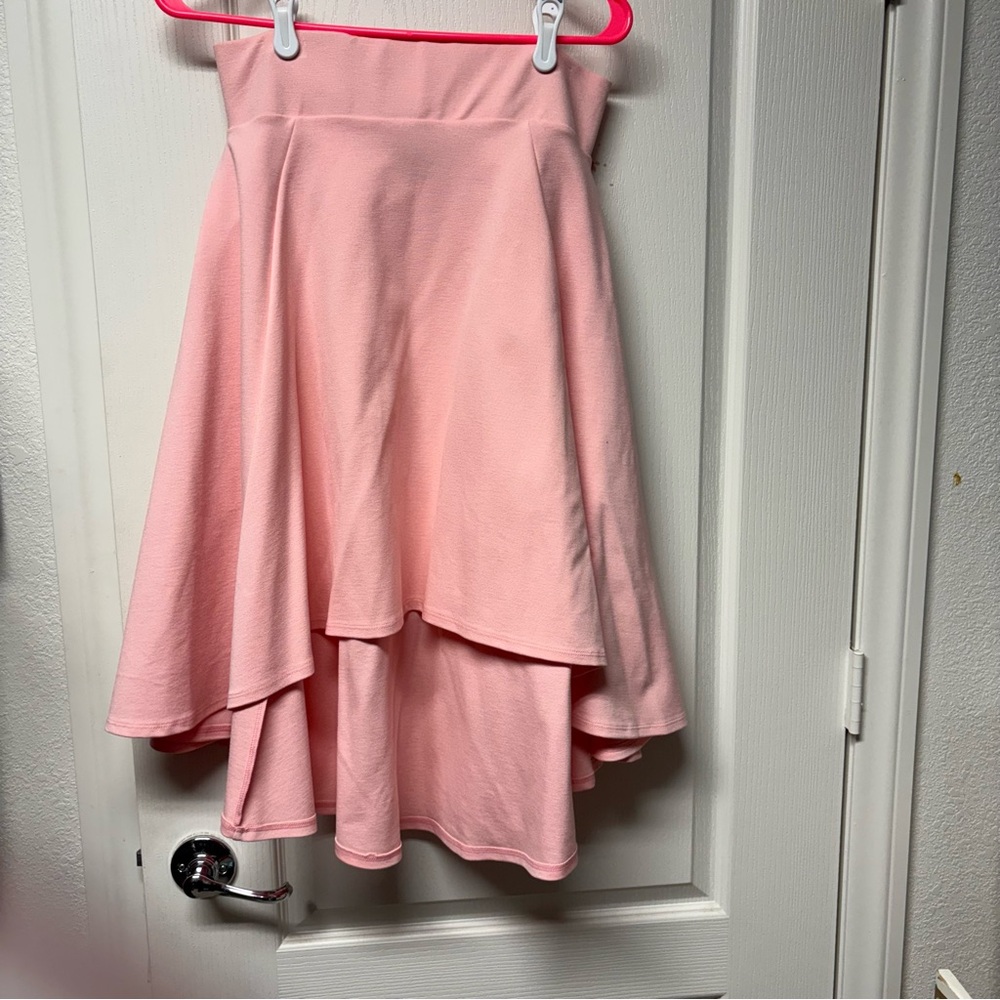 Elhoffer design pink high low skirt medium